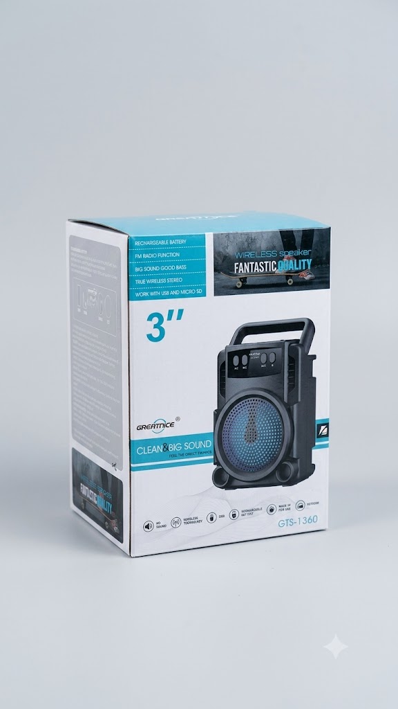 اسپیکر بلوتوثی قابل حمل گریت نایس مدل GTS-1360