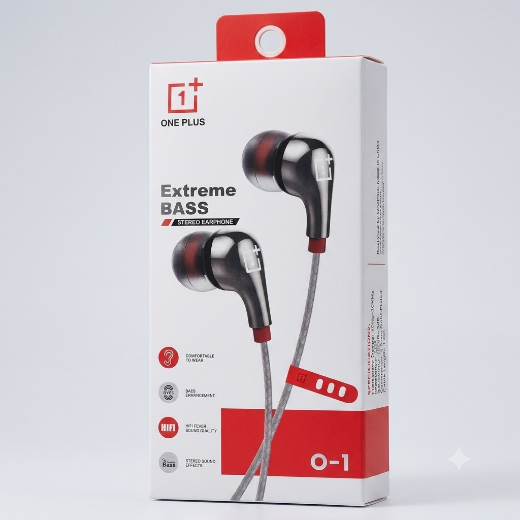 هندزفری با سیم وان پلاس مدل O-1 Extreme Bass