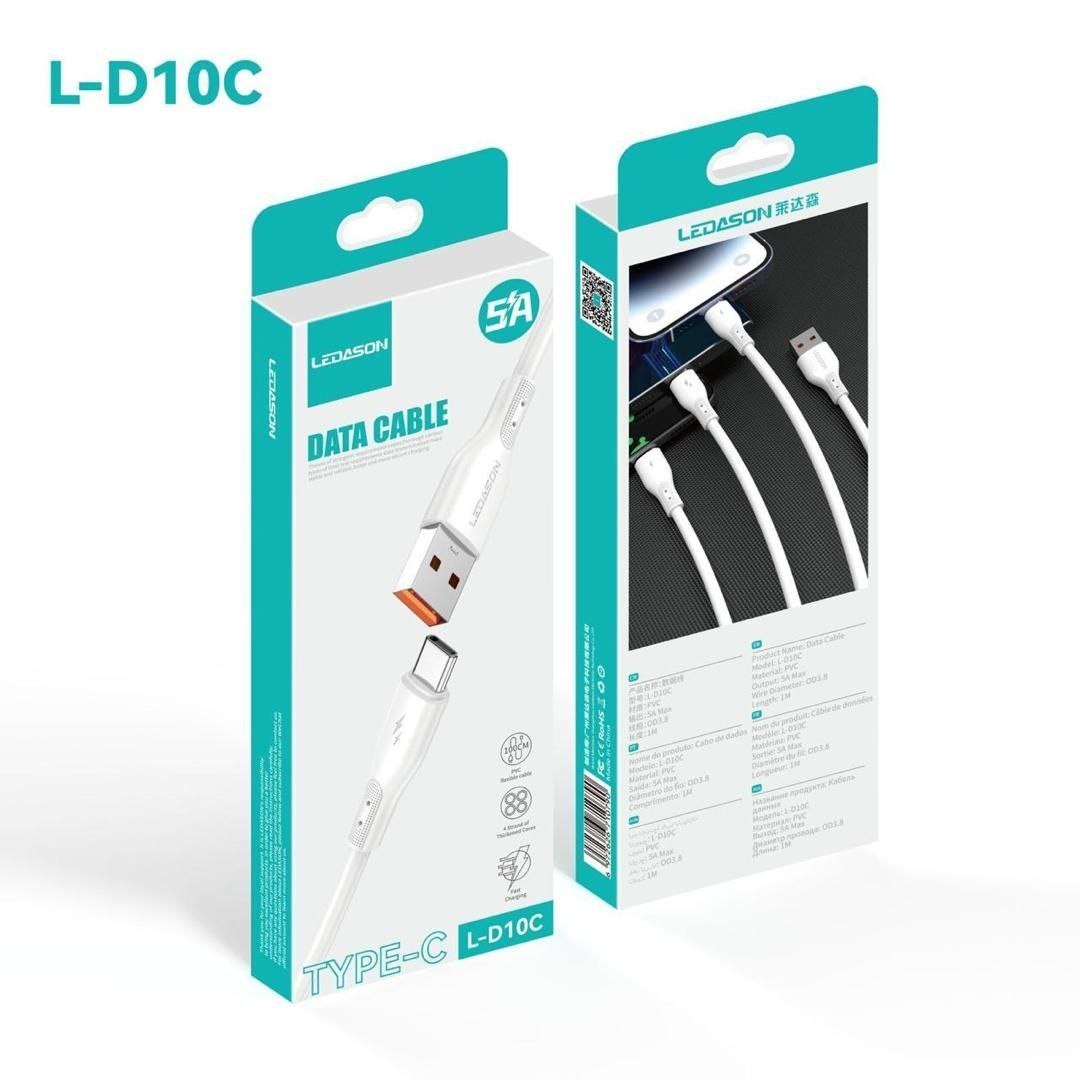 کابل تبدیل USB به Type-C لداسون مدل L-D10C (5A)