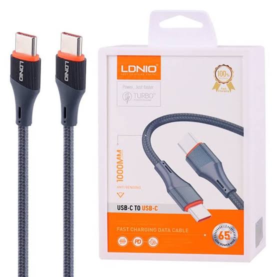 کابل شارژ و انتقال داده دو سر Type-C الدینیو مدل LC631C طول 1 متر