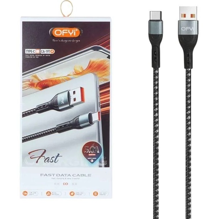 کابل تبدیل USB به لایتنینگ OFYI مدل CA-19L طول 1 متر
