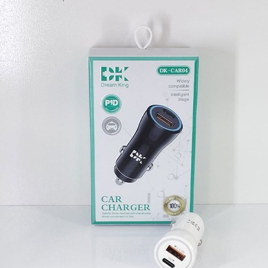 شارژر فندکی خودرو DK مدل DK-CAR04 با توان 38 وات و پشتیبانی از شارژ سریع PD