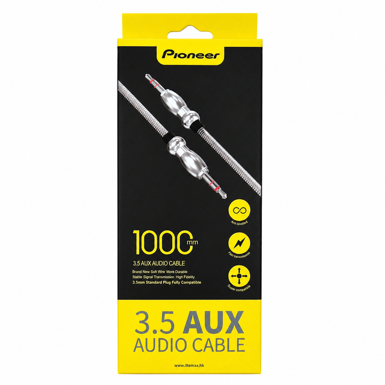 کابل انتقال صدا AUX پایونیر (Pioneer) جک ۳.۵ میلیمتری طول ۱ متر