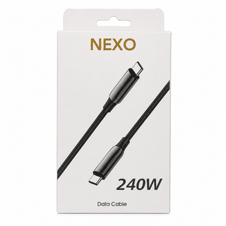کابل تبدیل USB-C به USB-C نکسو مدل NEXO NC202C توان ۲۴۰ وات طول ۱ متر