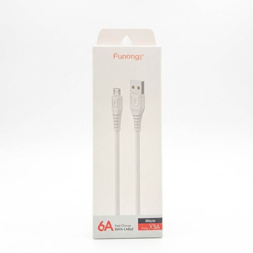 کابل تبدیل USB به Micro-USB فست شارژ فونونگ مدل Funong X3A طول ۱ متر
