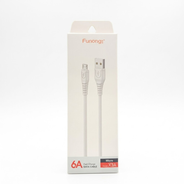 کابل تبدیل USB به Micro-USB فست شارژ فونونگ مدل Funong X3A طول ۱ متر