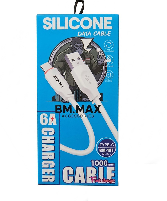 کابل تبدیل USB به USB-C فست شارژ بیام مکس BM.MAX مدل BM-101 ژلهای