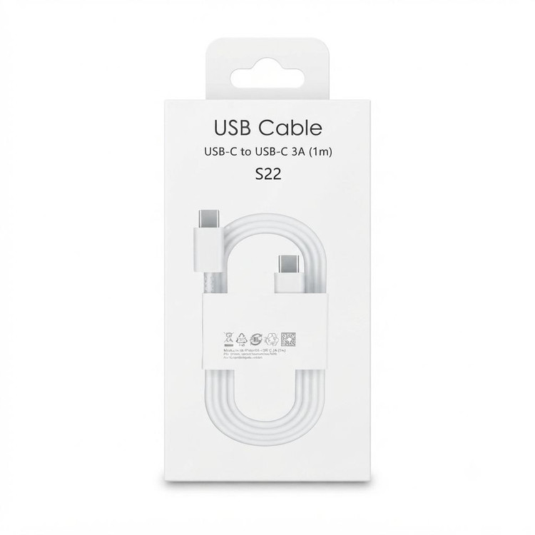 کابل شارژ و انتقال داده USB-C به USB-C سامسونگ مدل S22 طول 1 متر